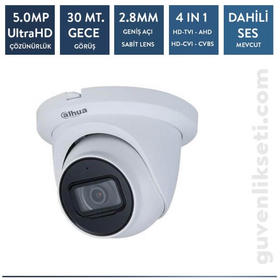 Dahua HAC-HDW1500TLMQ-A-0280B-S2 5MP Analog HD IR Dome Kamera